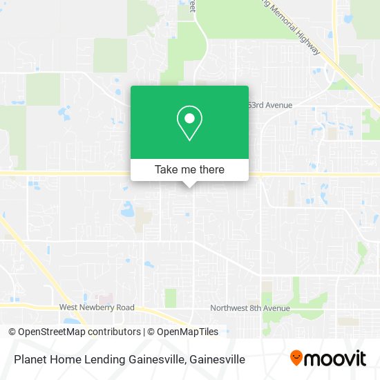 Planet Home Lending Gainesville map