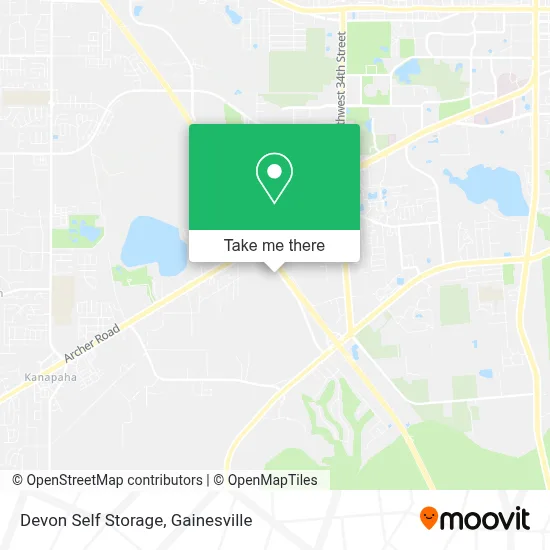 Devon Self Storage map