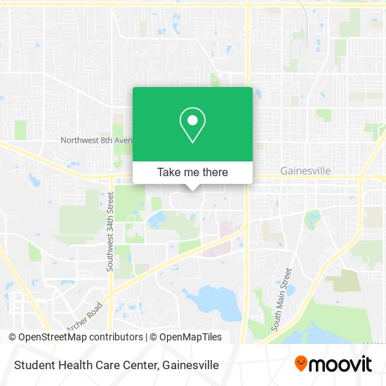 Student Health Care Center map