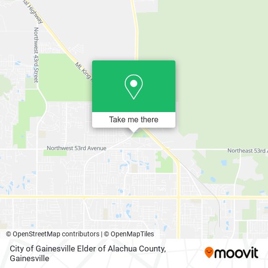 City of Gainesville Elder of Alachua County map