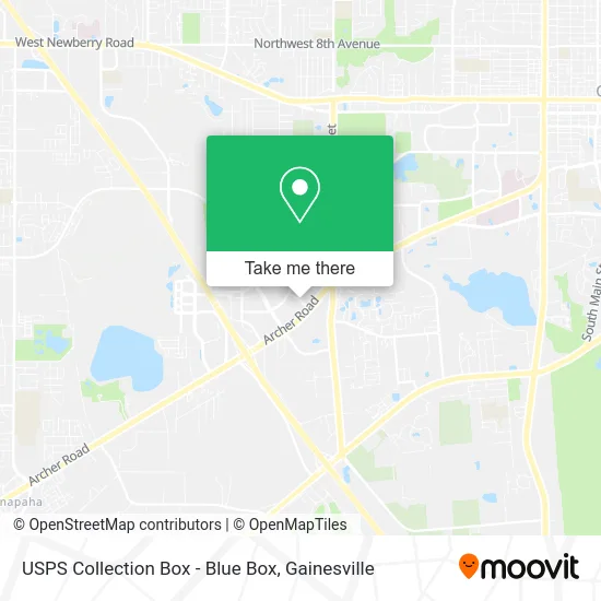 USPS Collection Box - Blue Box map