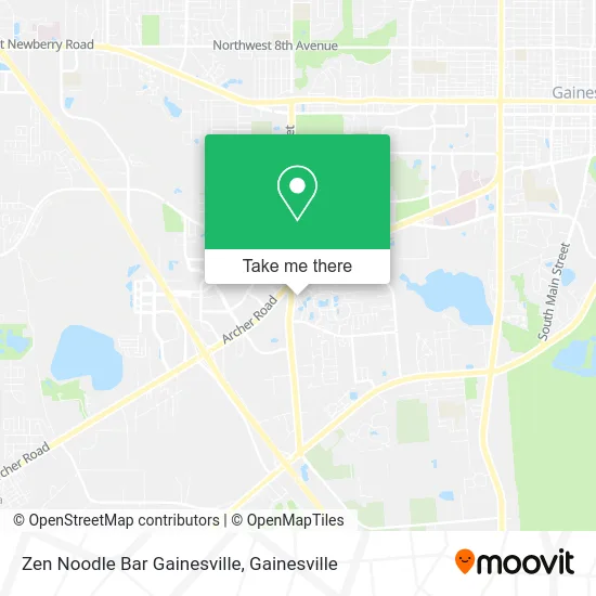 Zen Noodle Bar Gainesville map