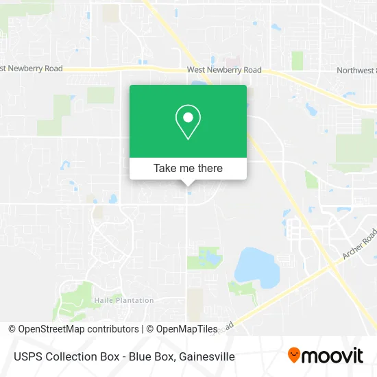 USPS Collection Box - Blue Box map