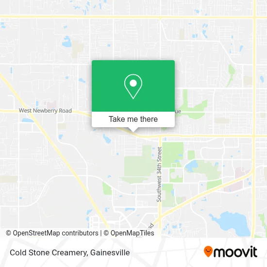 COLD STONE CREAMERY map