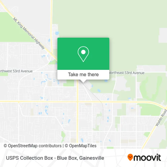 Mapa de USPS Collection Box - Blue Box