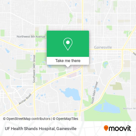 Mapa de UF Health Shands Hospital