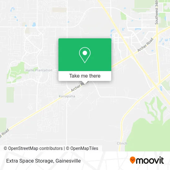 Extra Space Storage map