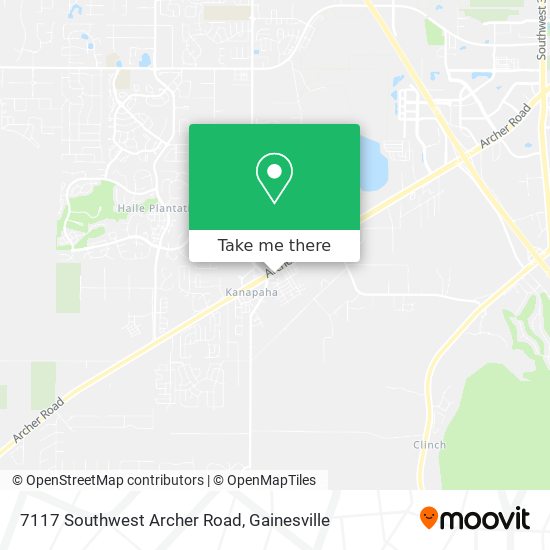 7117 Southwest Archer Road map