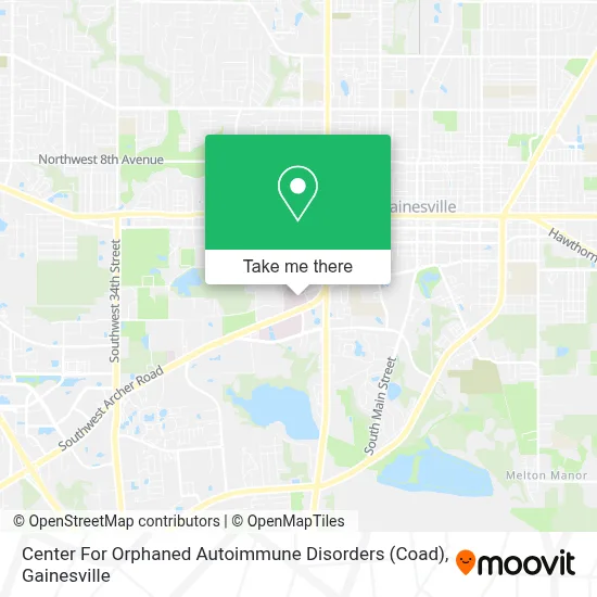 Center For Orphaned Autoimmune Disorders (Coad) map
