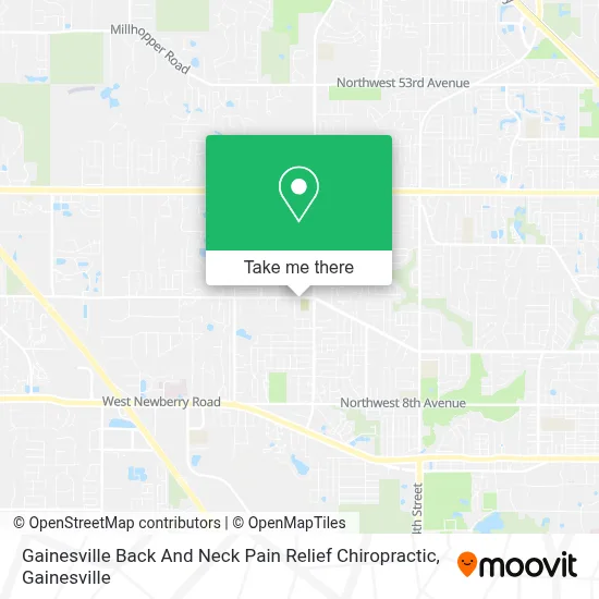 Gainesville Back And Neck Pain Relief Chiropractic map