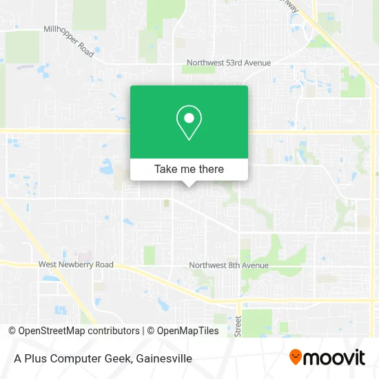 A Plus Computer Geek map
