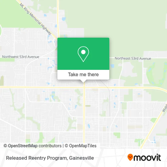Released Reentry Program map