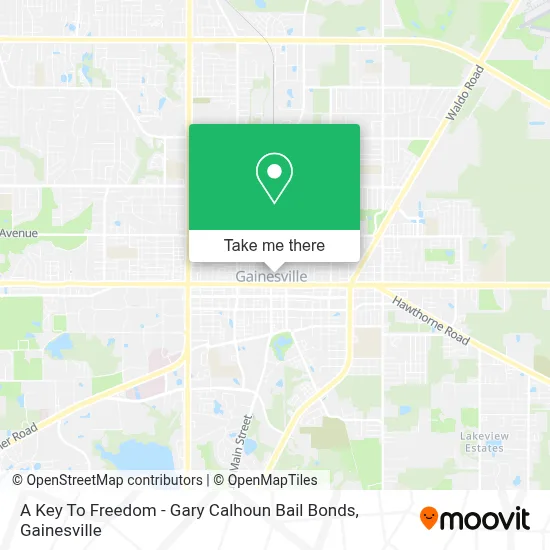 A Key To Freedom - Gary Calhoun Bail Bonds map