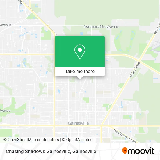 Chasing Shadows Gainesville map