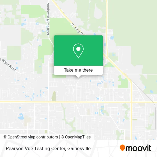 Pearson Vue Testing Center map