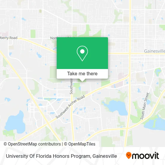 University Of Florida Honors Program map