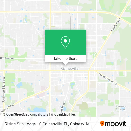 Rising Sun Lodge 10 Gainesville, FL map
