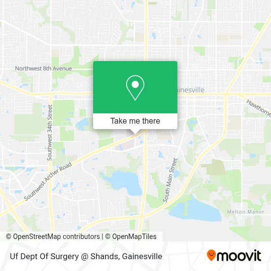 Uf Dept Of Surgery @ Shands map