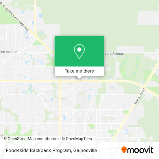 Food4kids Backpack Program map