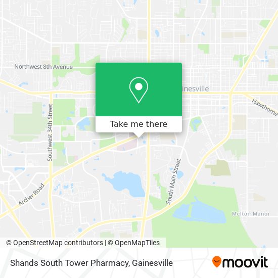 Shands South Tower Pharmacy map