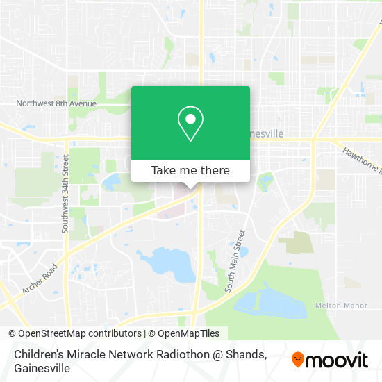Children's Miracle Network Radiothon @ Shands map
