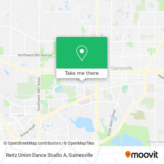 Reitz Union Dance Studio A map