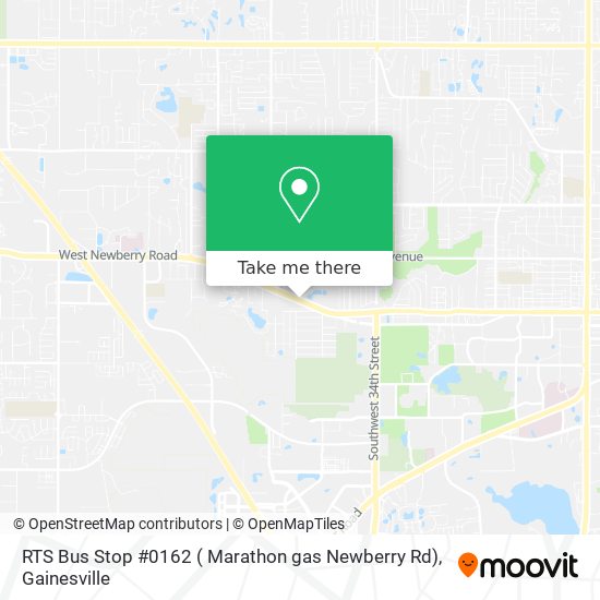 Mapa de RTS Bus Stop #0162 ( Marathon gas  Newberry Rd)