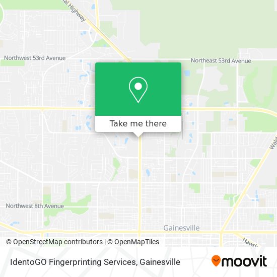 IdentoGO Fingerprinting Services map