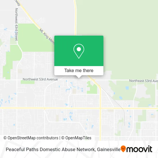 Mapa de Peaceful Paths Domestic Abuse Network