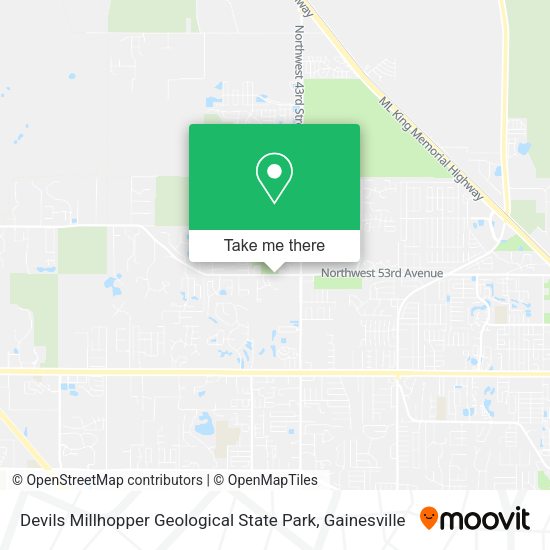 Devils Millhopper Geological State Park map