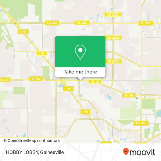 Mapa de HOBBY LOBBY, 6111 W Newberry Rd Gainesville, FL 32605