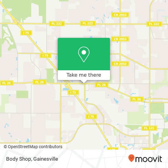 Mapa de Body Shop, 6217 W Newberry Rd Gainesville, FL 32605