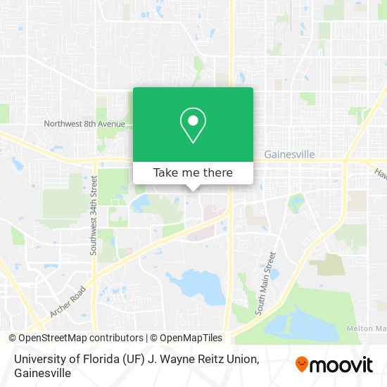 University of Florida (UF) J. Wayne Reitz Union map