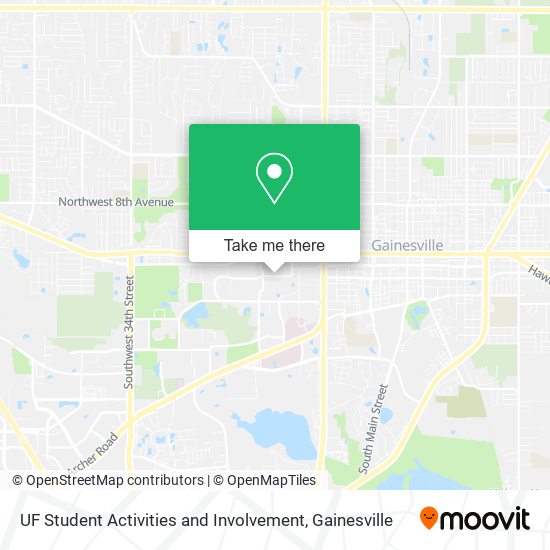 UF Student Activities and Involvement map