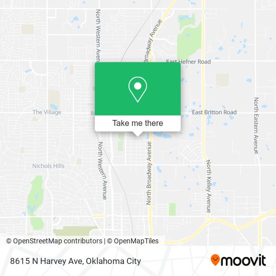 8615 N Harvey Ave map