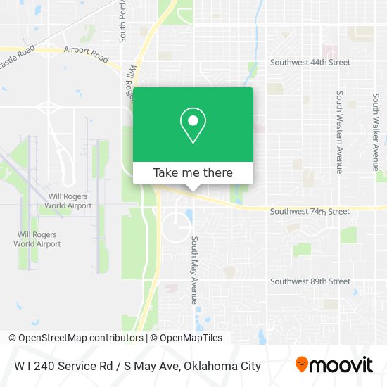 W I 240 Service Rd / S May Ave map