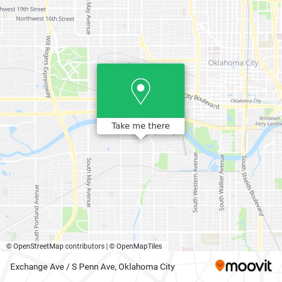 Exchange Ave / S Penn Ave map