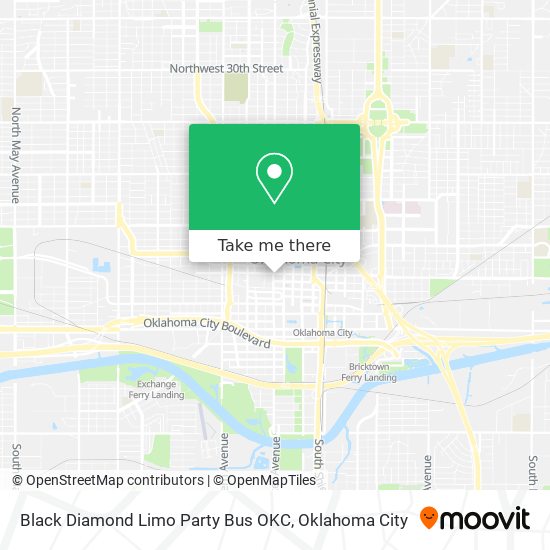 Black Diamond Limo Party Bus OKC map