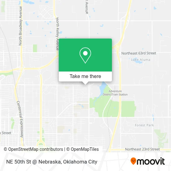 NE 50th St @ Nebraska map