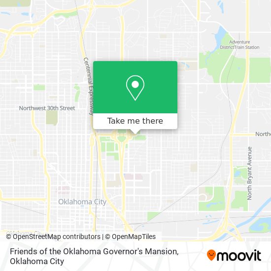Friends of the Oklahoma Governor's Mansion map