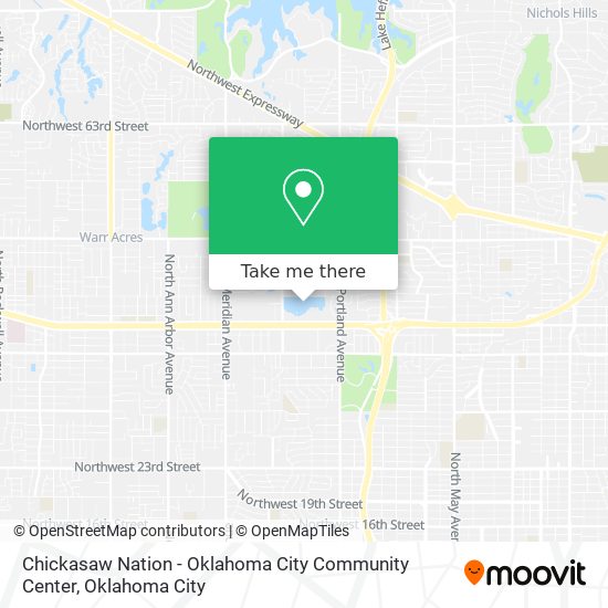 Chickasaw Nation - Oklahoma City Community Center map