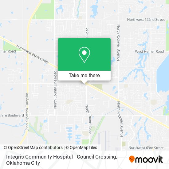 Mapa de Integris Community Hospital - Council Crossing