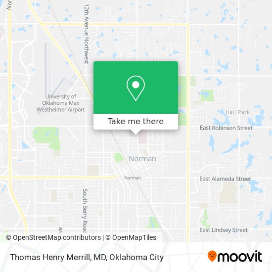 Thomas Henry Merrill, MD map