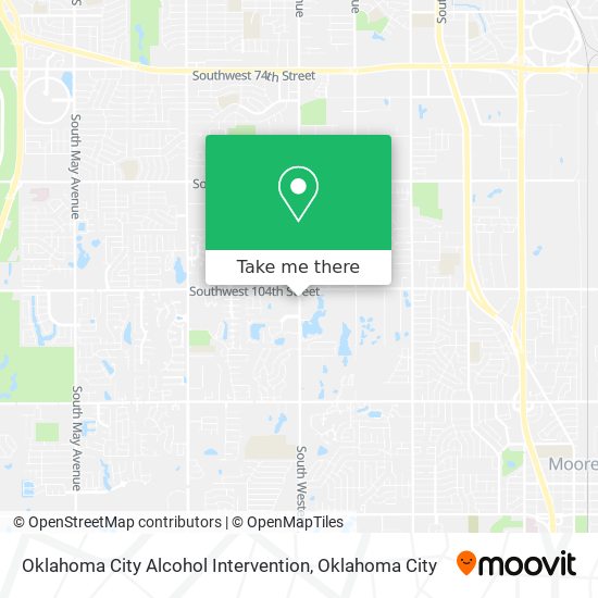 Mapa de Oklahoma City Alcohol Intervention