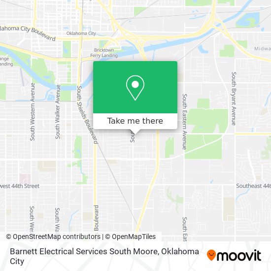 Barnett Electrical Services South Moore map
