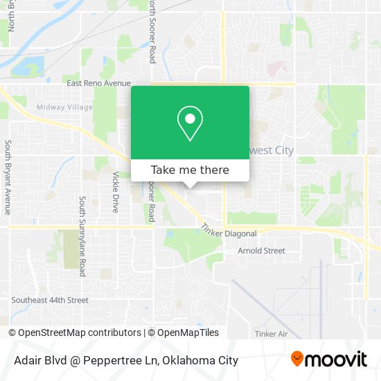 Adair Blvd @ Peppertree Ln map