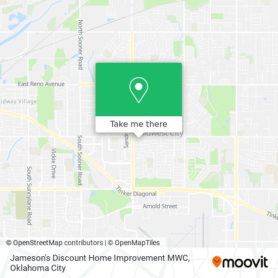 Mapa de Jameson's Discount Home Improvement MWC