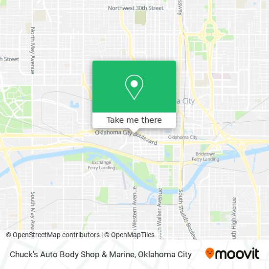 Chuck's Auto Body Shop & Marine map