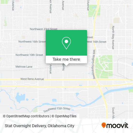 Mapa de Stat Overnight Delivery
