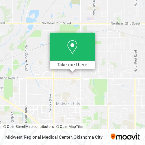 Mapa de Midwest Regional Medical Center